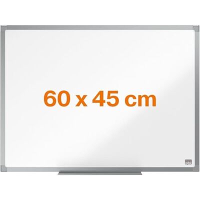 Nobo Magnetisk Whiteboardtavla Stål, 600 x 450mm, Aluminiumram, Hörnfästning, Inkluderar Hylla för Whiteboardpennor, Essence-kollektionen, Vit, 1905209 Nobo Magnetisk Whiteboardtavla Stål, 600 x 450mm, Aluminiumram, Hörnfästning, Inkluderar Hylla för Whiteboardpennor, Essence-kollektionen, Vit, 1905209