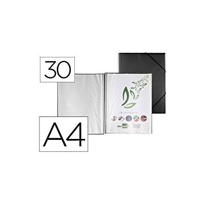 Liderpapel Showcase mapp med Spiral, A4, Svart Liderpapel Showcase mapp med Spiral, A4, Svart