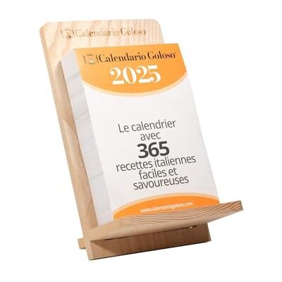 Tagliapasta Fransk kökskalender 2025 GOLOSO kokbok med stativ en bok med 365 italienska traditionella recept Presentidé för året runt A5-storlek – Mått 23 x 17 x 14 cm Tagliapasta Fransk kökskalender 2025 GOLOSO kokbok med stativ en bok med 365 italienska traditionella recept Presentidé för året runt A5-storlek – Mått 23 x 17 x 14 cm