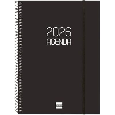 Finocam Spirale Agenda 2026 vecka på 2 sidor horisontell presentation januari december Årlig agenda 2026 med elastiskt band Spiralt ogenomskinligt polypropenomslag svart svensk Finocam Spirale Agenda 2026 vecka på 2 sidor horisontell presentation januari december Årlig agenda 2026 med elastiskt band Spiralt ogenomskinligt polypropenomslag svart svensk