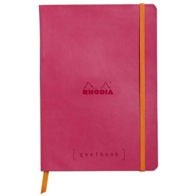 Rhodia 117752C Anteckningsbok Goalbook (DIN A5, 14,8 x 21 cm, prick, praktisk och trendig, med mjukt lock, 90 g, elfenbenfärgat papper, 120 ark, elastiskt band, bokmärken) 1 st, hallon Rhodia 117752C Anteckningsbok Goalbook (DIN A5, 14,8 x 21 cm, prick, praktisk och trendig, med mjukt lock, 90 g, elfenbenfärgat papper, 120 ark, elastiskt band, bokmärken) 1 st, hallon
