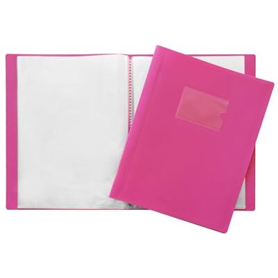 Janrax A4 rosa flexibelt fodral 20 fickvisningsbok – presentationsmapp Janrax A4 rosa flexibelt fodral 20 fickvisningsbok – presentationsmapp