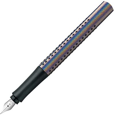 Faber-Castell 140842 – Reservoarpenna Grip Edition Glam, fjäderbredd M, silver, 1 st Faber-Castell 140842 – Reservoarpenna Grip Edition Glam, fjäderbredd M, silver, 1 st