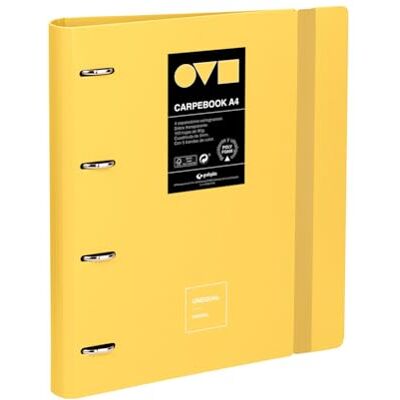 Grafoplás Grafoplas A4-arkivskåp med 4 ringar Polyfoam Carpebook Robust och ultralätt Liten gul unik Inkluderar reservdel, avdelare och kuvert Perfekt för att organisera skolmaterial Grafoplás Grafoplas A4-arkivskåp med 4 ringar Polyfoam Carpebook Robust och ultralätt Liten gul unik Inkluderar reservdel, avdelare och kuvert Perfekt för att organisera skolmaterial