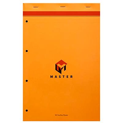 Calligraphe Clairefontaine 10774C – förpackning med 5 skrivblock Master häftad på huvudsidan, 4-vägs perforerad, DIN A4 21 x 31,8 cm, 40 ark, rutig, 80 g, orange, 1-pack Calligraphe Clairefontaine 10774C – förpackning med 5 skrivblock Master häftad på huvudsidan, 4-vägs perforerad, DIN A4 21 x 31,8 cm, 40 ark, rutig, 80 g, orange, 1-pack