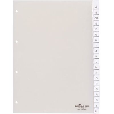 Durable 682319 Index with Sealed Tabs and Insert Labels 20, transparent Durable 682319 Index with Sealed Tabs and Insert Labels 20, transparent