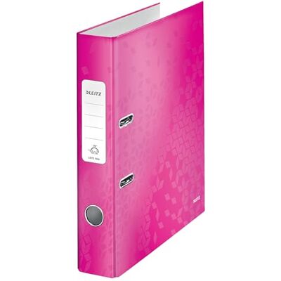Leitz WOW Gaffelpärm, A4, 50 mm bred rygg, rosa metallic, 10060023 Leitz WOW Gaffelpärm, A4, 50 mm bred rygg, rosa metallic, 10060023