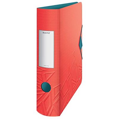 Leitz 180° aktiv Urban Chic A4-spak bågfil, röd, böjd ryggrad 82 mm bredd, elastisk fästning, lätt polyskum, Urban Chic, 11160020 Leitz 180° aktiv Urban Chic A4-spak bågfil, röd, böjd ryggrad 82 mm bredd, elastisk fästning, lätt polyskum, Urban Chic, 11160020
