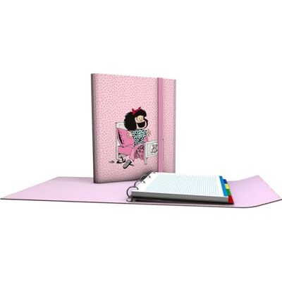 Grafoplás Påfyllningspärm och flik Mafalda Morning pärm Inkluderar avdelare Elastisk dragkedja Ergonomisk böjd rygg 5 x 5 90 g a4 FSC-certifierad Grafoplás Påfyllningspärm och flik Mafalda Morning pärm Inkluderar avdelare Elastisk dragkedja Ergonomisk böjd rygg 5 x 5 90 g a4 FSC-certifierad