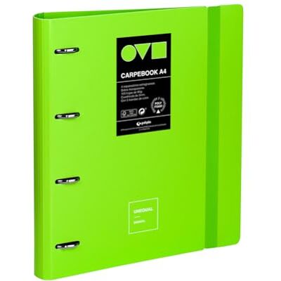 Grafoplás Grafoplas A4-arkivskåp med 4 ringar Polyfoam Carpebook Robust och ultralätt Unik minigrön Inkluderar reservdel, avdelare och kuvert Perfekt för att organisera skolmaterial Grafoplás Grafoplas A4-arkivskåp med 4 ringar Polyfoam Carpebook Robust och ultralätt Unik minigrön Inkluderar reservdel, avdelare och kuvert Perfekt för att organisera skolmaterial