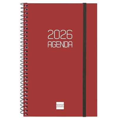 Finocam Agenda 2026 veckovy horisontell januari-december (12 månader) Årlig dagbok 2026 med elastiskt gummi Beta polypropenlock röd portugisiska Finocam Agenda 2026 veckovy horisontell januari-december (12 månader) Årlig dagbok 2026 med elastiskt gummi Beta polypropenlock röd portugisiska