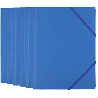 D.RECT Gummimapp A4 blå 6-pack av PP-plast dokumentmapp AVR D.RECT Gummimapp A4 blå 6-pack av PP-plast dokumentmapp AVR