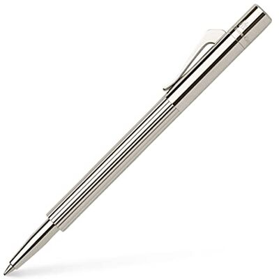 Graf von Faber-Castell ficka platina pläterad kulspetspenna, svart Graf von Faber-Castell ficka platina pläterad kulspetspenna, svart