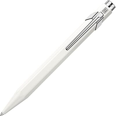 Caran d'Ache Kulspetspenna 849 Popline med etui vit lackerad Strecktjocklek: M, teckenfärg: Blå, längd: 12,5 cm, 0846.509 Caran d'Ache Kulspetspenna 849 Popline med etui vit lackerad Strecktjocklek: M, teckenfärg: Blå, längd: 12,5 cm, 0846.509