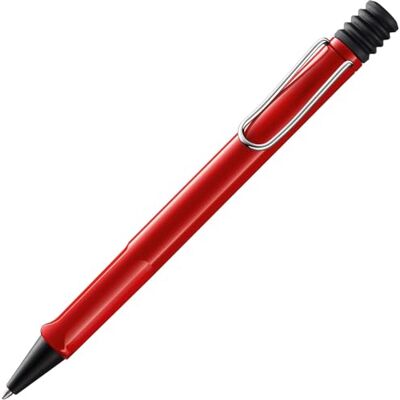 Lamy safari röd kulspetspenna – tidlös klassisk kuli med ergonomiskt handtag och robust ASA-plast – inkl. stor kapacitet mm M 16 i linjebredd M i blått Lamy safari röd kulspetspenna – tidlös klassisk kuli med ergonomiskt handtag och robust ASA-plast – inkl. stor kapacitet mm M 16 i linjebredd M i blått