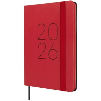 Finocam Agenda 2026 vecka horisontell vy januari december (12 månader) Årlig dagbok 2026 med elastiskt band och prickband Flexi Lisa mjukt lock röd spanska Finocam Agenda 2026 vecka horisontell vy januari december (12 månader) Årlig dagbok 2026 med elastiskt band och prickband Flexi Lisa mjukt lock röd spanska