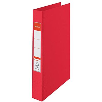 Esselte 2 ringpärmar, PP, rymmer upp till 190 ark, Vivida Range, 42 mm Ryggrad, 14451 A4, Röd Esselte 2 ringpärmar, PP, rymmer upp till 190 ark, Vivida Range, 42 mm Ryggrad, 14451 A4, Röd