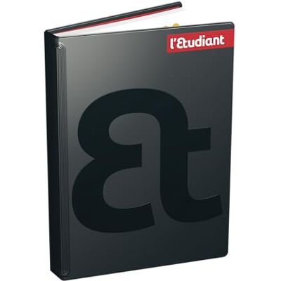 L'ÉTUDIANT Studenten manifest skoldagbok augusti 2023 augusti 2024 dagstorlek 15 x 20 cm PVC-filt fleece blank färg svart L'ÉTUDIANT Studenten manifest skoldagbok augusti 2023 augusti 2024 dagstorlek 15 x 20 cm PVC-filt fleece blank färg svart