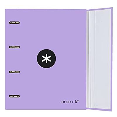 Antartik Mapp med ersättare och flik ledpapper a4 bild 5mm fodrad 4 runda ringar 40mm lavendel Antartik Mapp med ersättare och flik ledpapper a4 bild 5mm fodrad 4 runda ringar 40mm lavendel