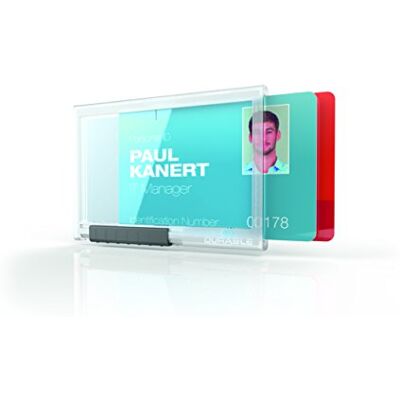 Durable 892119 Passerkorthållare PUSHBOX DUO, transparent, 10 stycken Durable 892119 Passerkorthållare PUSHBOX DUO, transparent, 10 stycken
