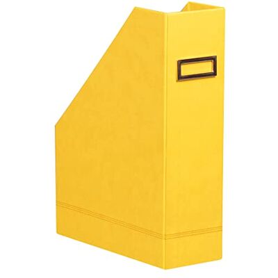 Rhodia 318936C stående samlare (10 x 25 x 31 cm, etiketthållare, praktisk och hållbar, konstläder, elegant, perfekt för ditt kontor) 1 st, gul Rhodia 318936C stående samlare (10 x 25 x 31 cm, etiketthållare, praktisk och hållbar, konstläder, elegant, perfekt för ditt kontor) 1 st, gul