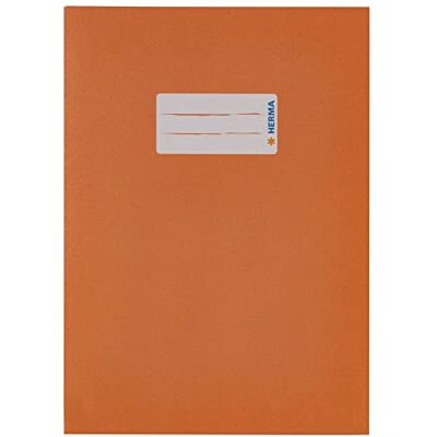 HERMA 5504 häftkuvert A5-papper orange, 10 stycken, häftapparater med märkfält av extremt starkt papper och rika färger, häftskyddsset för skolpjäser, färgade HERMA 5504 häftkuvert A5-papper orange, 10 stycken, häftapparater med märkfält av extremt starkt papper och rika färger, häftskyddsset för skolpjäser, färgade