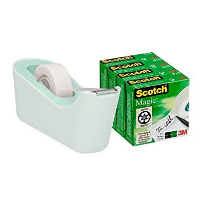 Scotch C18M+4 Tejpdispenser, Mynta, 16.3 x 6.4 x 7.8 cm Scotch C18M+4 Tejpdispenser, Mynta, 16.3 x 6.4 x 7.8 cm