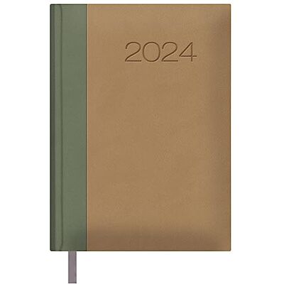 DOHE Agenda 2024 Dag Sida Medelstorlek: 14x20 cm 336 sidor Sömnad bindning Inbunden Färg Grön och Kamerel Orleans modell DOHE Agenda 2024 Dag Sida Medelstorlek: 14x20 cm 336 sidor Sömnad bindning Inbunden Färg Grön och Kamerel Orleans modell