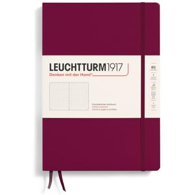 LEUCHTTURM1917 366163 Anteckningsbok sammansättning (B5), inbunden 219 numrerade sidor, portröd, prickig LEUCHTTURM1917 366163 Anteckningsbok sammansättning (B5), inbunden 219 numrerade sidor, portröd, prickig