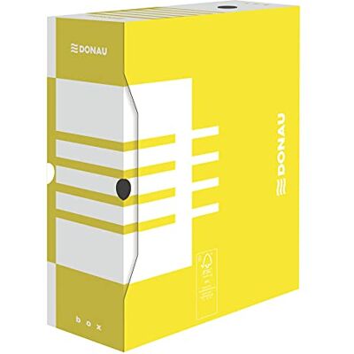 DONAU 7662301FSC-11 Förvaringsbox av återvunnen kartong arkivlåda stabil 20-pack A4/120 mm/B ryggbredd färg: gul FSC®-certifierad DONAU 7662301FSC-11 Förvaringsbox av återvunnen kartong arkivlåda stabil 20-pack A4/120 mm/B ryggbredd färg: gul FSC®-certifierad