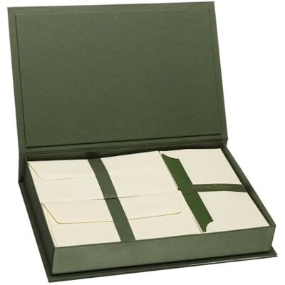 Rössler Papper 1051831008 – Royal papper – brevpapperskassett, 40/10/50, A4/DL/DL, grön/chamois Rössler Papper 1051831008 – Royal papper – brevpapperskassett, 40/10/50, A4/DL/DL, grön/chamois