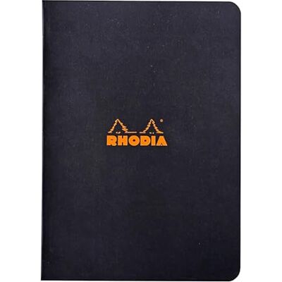 Rhodia 119183Cpack en uppsättning med 10 svarta sydda anteckningsböcker A5 små plattor 96 sidor vitt Clairefontaine papper 80 g/m mjukt, motståndskraftigt och vattentätt omslag i kort Rhodia 119183Cpack en uppsättning med 10 svarta sydda anteckningsböcker A5 små plattor 96 sidor vitt Clairefontaine papper 80 g/m mjukt, motståndskraftigt och vattentätt omslag i kort