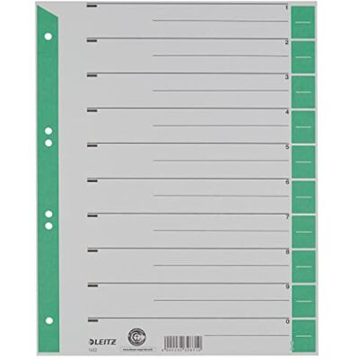 Leitz 16523030 A4 kartong separatorark färgat tryck ljusblå 25 pack gRÖN Leitz 16523030 A4 kartong separatorark färgat tryck ljusblå 25 pack gRÖN