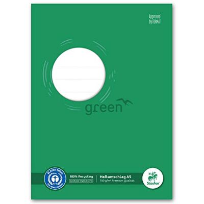 Staufen 794004511 – löpande grön häftapparat – med textfält, DIN A5, 150 g/m² Återvunnet papper, perfekt skydd för skolhäv, färggrön, 10 stycken Staufen 794004511 – löpande grön häftapparat – med textfält, DIN A5, 150 g/m² Återvunnet papper, perfekt skydd för skolhäv, färggrön, 10 stycken