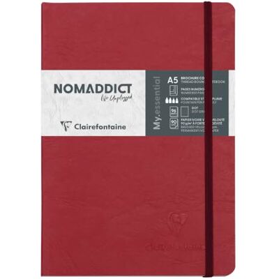 Clairefontaine 793432C Anteckningsbok AgeBag My Essentials, DIN A5, 14,8 x 21 cm, 96 ark, rutat, numrerat, 90 g, 1 styck, Röd Clairefontaine 793432C Anteckningsbok AgeBag My Essentials, DIN A5, 14,8 x 21 cm, 96 ark, rutat, numrerat, 90 g, 1 styck, Röd