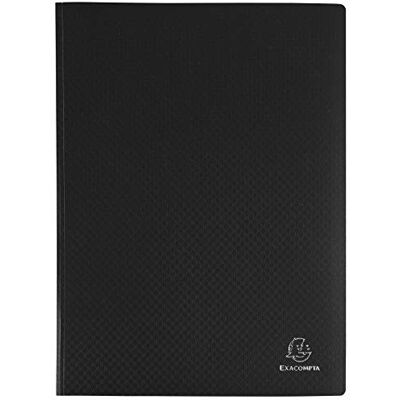 Exacompta Ref 8861E 1 OPAK dokumentmapp 60 kristallklara fickor 120 vyer för A4-format mått 24 x 32 cm halvstyvt polypropenhölje färg svart Exacompta Ref 8861E 1 OPAK dokumentmapp 60 kristallklara fickor 120 vyer för A4-format mått 24 x 32 cm halvstyvt polypropenhölje färg svart