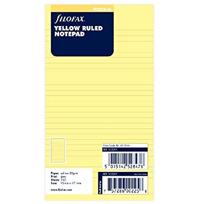 Filofax personlig gul linjerad anteckningsbok Filofax personlig gul linjerad anteckningsbok