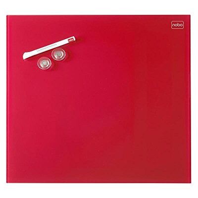 Nobo Whiteboard, Magnetisk, Glas, Utan Ram, 45 x 45 cm, Röd, 1903955 Nobo Whiteboard, Magnetisk, Glas, Utan Ram, 45 x 45 cm, Röd, 1903955