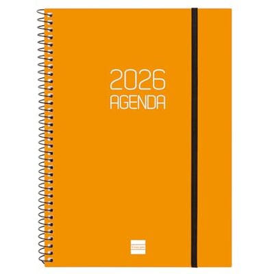 Finocam Agenda 2026 veckovy horisontell januari-december (12 månader) Årlig dagbok 2026 med elastiskt gummi Beta polypropenlock orange portugisiska Finocam Agenda 2026 veckovy horisontell januari-december (12 månader) Årlig dagbok 2026 med elastiskt gummi Beta polypropenlock orange portugisiska