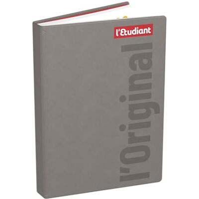 L'ÉTUDIANT Original Aout 2020 skoldagbok augusti 2021 daglig kalender, format 15 x 20 cm, vadderat gummiskydd, brungrå L'ÉTUDIANT Original Aout 2020 skoldagbok augusti 2021 daglig kalender, format 15 x 20 cm, vadderat gummiskydd, brungrå