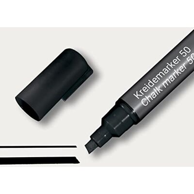 Sigel BA180 Kritmarkör 50, Mejselspets 1-5 mm, Svart Sigel BA180 Kritmarkör 50, Mejselspets 1-5 mm, Svart
