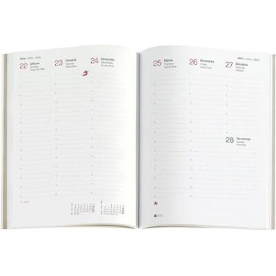 Miquelrius Ersättning Årlig agenda 2024 Funda, Veckans Vertikal Vy, Plus storlek 155 x 213 mm (liknande A5), katalanska, portugisiska och engelska Miquelrius Ersättning Årlig agenda 2024 Funda, Veckans Vertikal Vy, Plus storlek 155 x 213 mm (liknande A5), katalanska, portugisiska och engelska