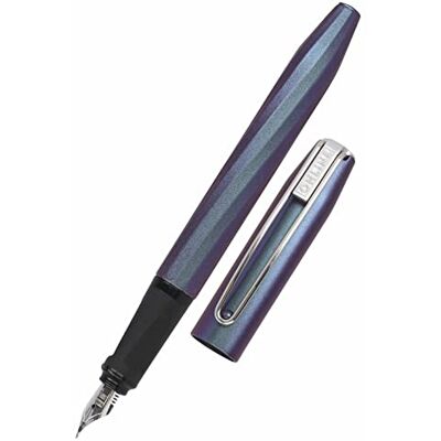 Online Reservoarpenna Slope metallic Lilac, patronfyllmedel med ergonomiskt handtag, högkvalitativ iridium fjäder medium, standardbläckpatroner, inkl. kombipatron, blå, för skola och kontor Online Reservoarpenna Slope metallic Lilac, patronfyllmedel med ergonomiskt handtag, högkvalitativ iridium fjäder medium, standardbläckpatroner, inkl. kombipatron, blå, för skola och kontor