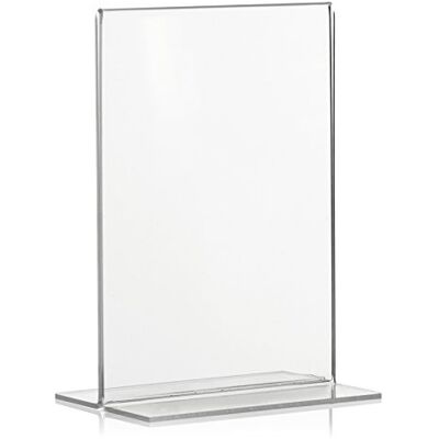 VITAdisplays VITAdiDisplays 10 stycken DIN A6-reklamstativ, T-stativ, T-stativ i stående format, bordsstativ av original PLEXIGLAS VITAdisplays VITAdiDisplays 10 stycken DIN A6-reklamstativ, T-stativ, T-stativ i stående format, bordsstativ av original PLEXIGLAS