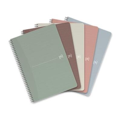 Hamelin Oxford Spiralbok A4 rutig, tillverkad av återvunna pappersmuggar, 50 ark, 5 stycken Hamelin Oxford Spiralbok A4 rutig, tillverkad av återvunna pappersmuggar, 50 ark, 5 stycken