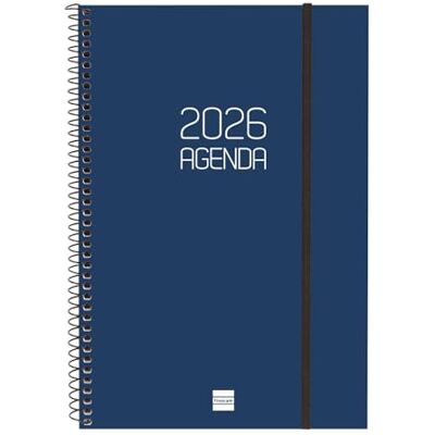 Finocam Kalender med DuoUno anteckningsblock 2026 1 dag sida januari 2026 december 2026 (12 månader) spansk blå Finocam Kalender med DuoUno anteckningsblock 2026 1 dag sida januari 2026 december 2026 (12 månader) spansk blå