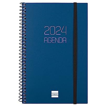 Finocam Opac Espiral Agenda 2024 horisontell veckodagbok januari 2024 december 2024 (12 månader) fransk blå Finocam Opac Espiral Agenda 2024 horisontell veckodagbok januari 2024 december 2024 (12 månader) fransk blå