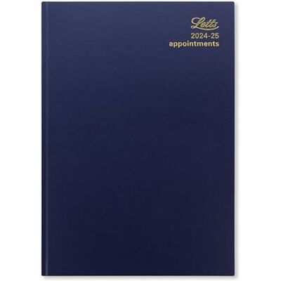 Letts of London Standard A4 akademisk 2024/2025 dag till en sida med mötesdagbok blå Letts of London Standard A4 akademisk 2024/2025 dag till en sida med mötesdagbok blå