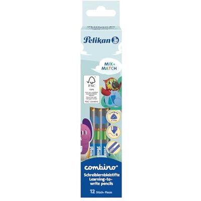 Pelikan 810401 Combino barn lär sig att skriva blyertspenna, rosa 1 penna blå 1 blå 1 blå kombinerad Pelikan 810401 Combino barn lär sig att skriva blyertspenna, rosa 1 penna blå 1 blå 1 blå kombinerad