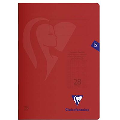 Clairefontaine 333228C – MIMESYS PIQ. ROUGE 210X297 32P N°28 90G – 25-pack Clairefontaine 333228C – MIMESYS PIQ. ROUGE 210X297 32P N°28 90G – 25-pack
